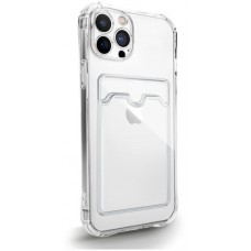 Чехол силиконовый Card Case для iPhone 13 Pro Max (прозрачный)